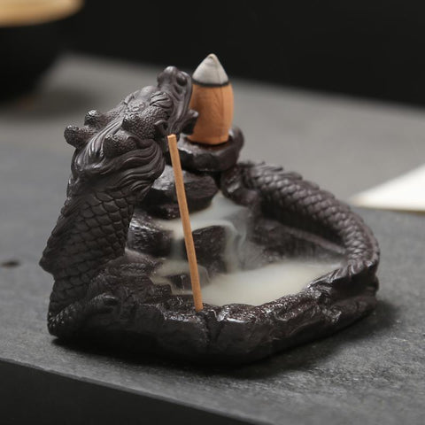 Flaming Incense Dragon Burner