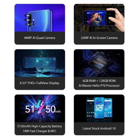 F2 Android 10 Global version 6.53 "FHD + 6GB 128GB 48MP AI Quad camera