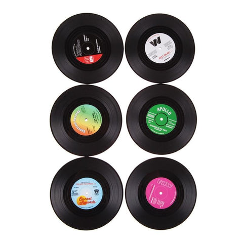 Vinyl Record Coaster Set