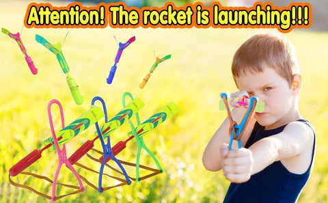 Amazing Rocket Slingshot LED Helicopters