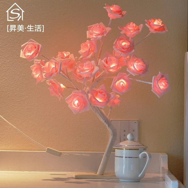 Glowing Flowers Rose Decor