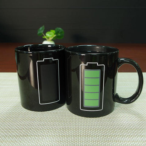 Heat-Reacting Charging Mug