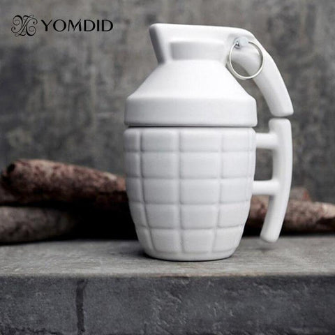Ceramic Lidded Grenade Mug