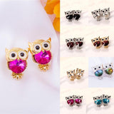 Crystal Owl Earrings