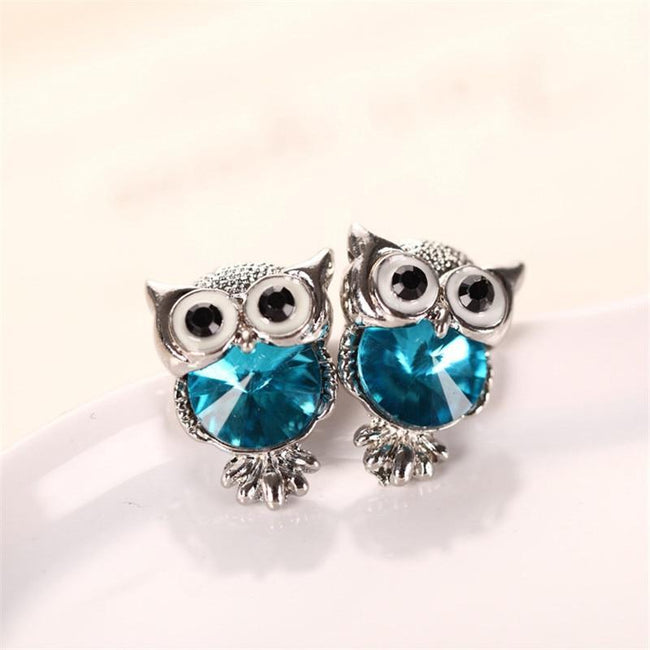 Crystal Owl Earrings