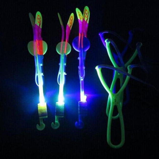 Amazing Rocket Slingshot LED Helicopters