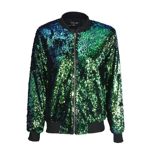 Sequin Bomber Jacker