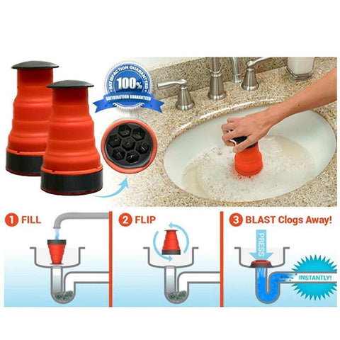 Sink Blaster Drain Unclogging Tool
