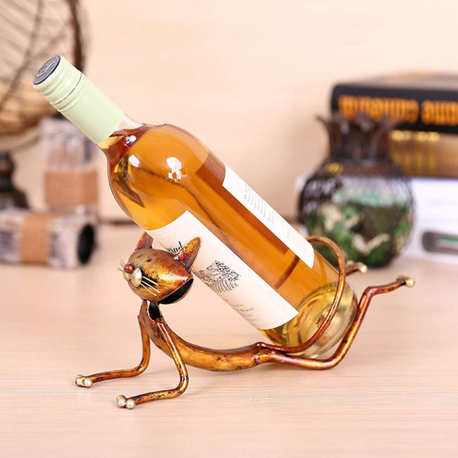 Yoga Cat Wine Stand