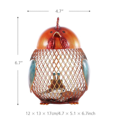 Rustic Iron Chicken Bank