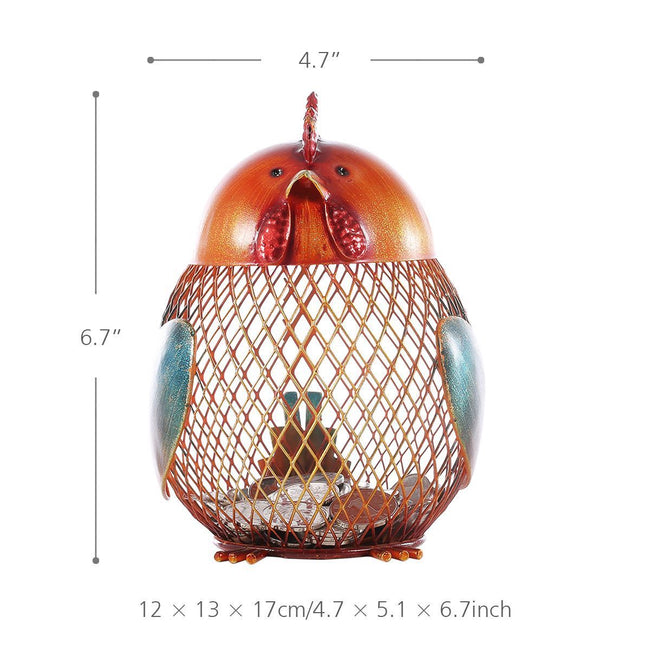 Rustic Iron Chicken Bank