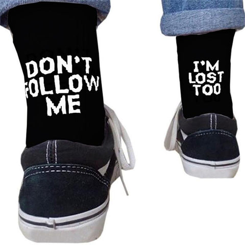 Graphic Print Quotable Socks