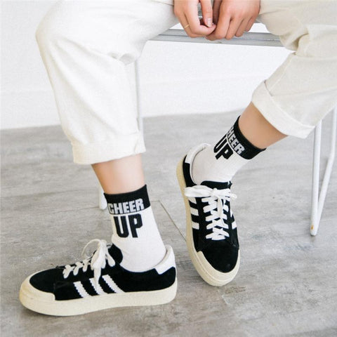 Graphic Print Quotable Socks