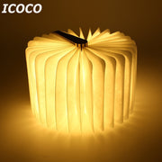 Foldable LED Wooden Book