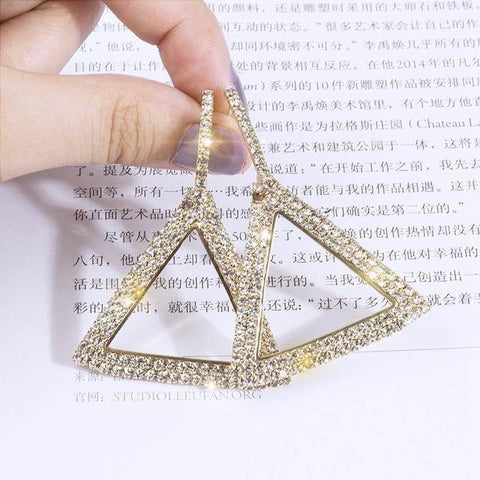 Rhinestone Geometric Earrings