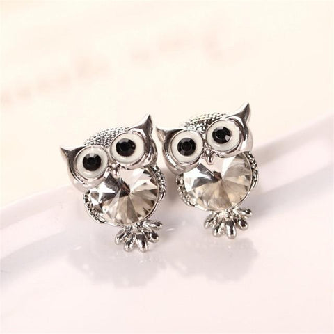Crystal Owl Earrings