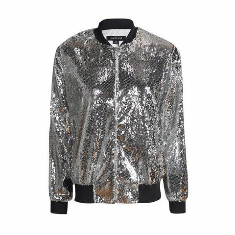 Sequin Bomber Jacker