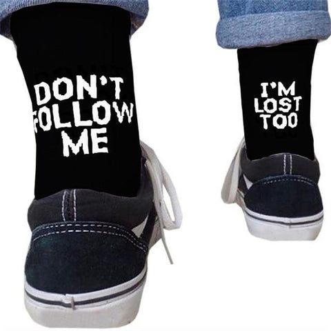 Graphic Print Quotable Socks