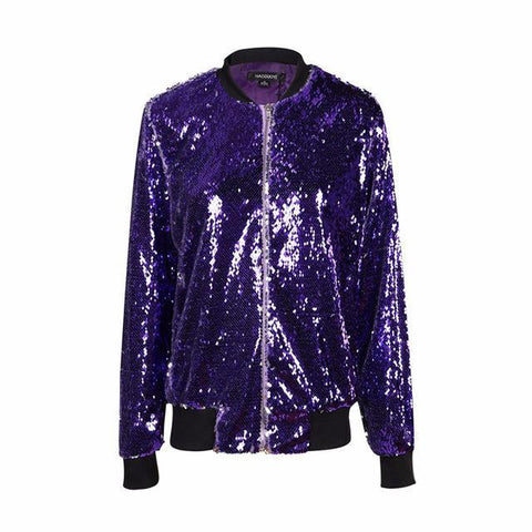 Sequin Bomber Jacker