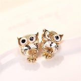 Crystal Owl Earrings