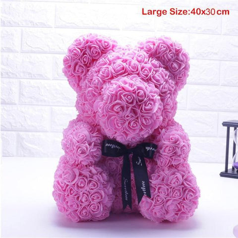Rose-Covered Teddy Bear
