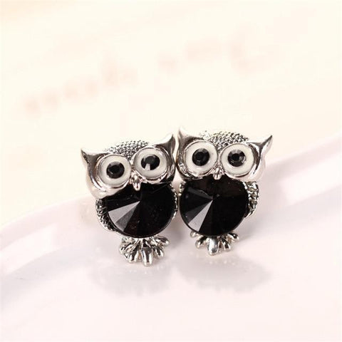 Crystal Owl Earrings