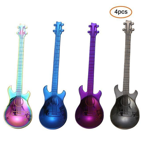 Guitar-Shaped Spoon Set
