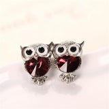 Crystal Owl Earrings