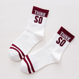 Graphic Print Quotable Socks