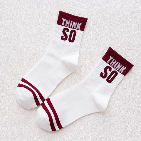 Graphic Print Quotable Socks