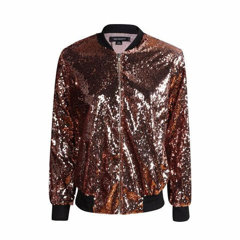 Sequin Bomber Jacker