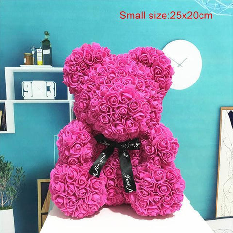 Rose-Covered Teddy Bear