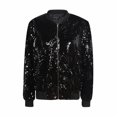 Sequin Bomber Jacker